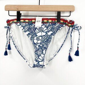 Loft Beach Blue Luau Floral Paisley Bikini Bottoms